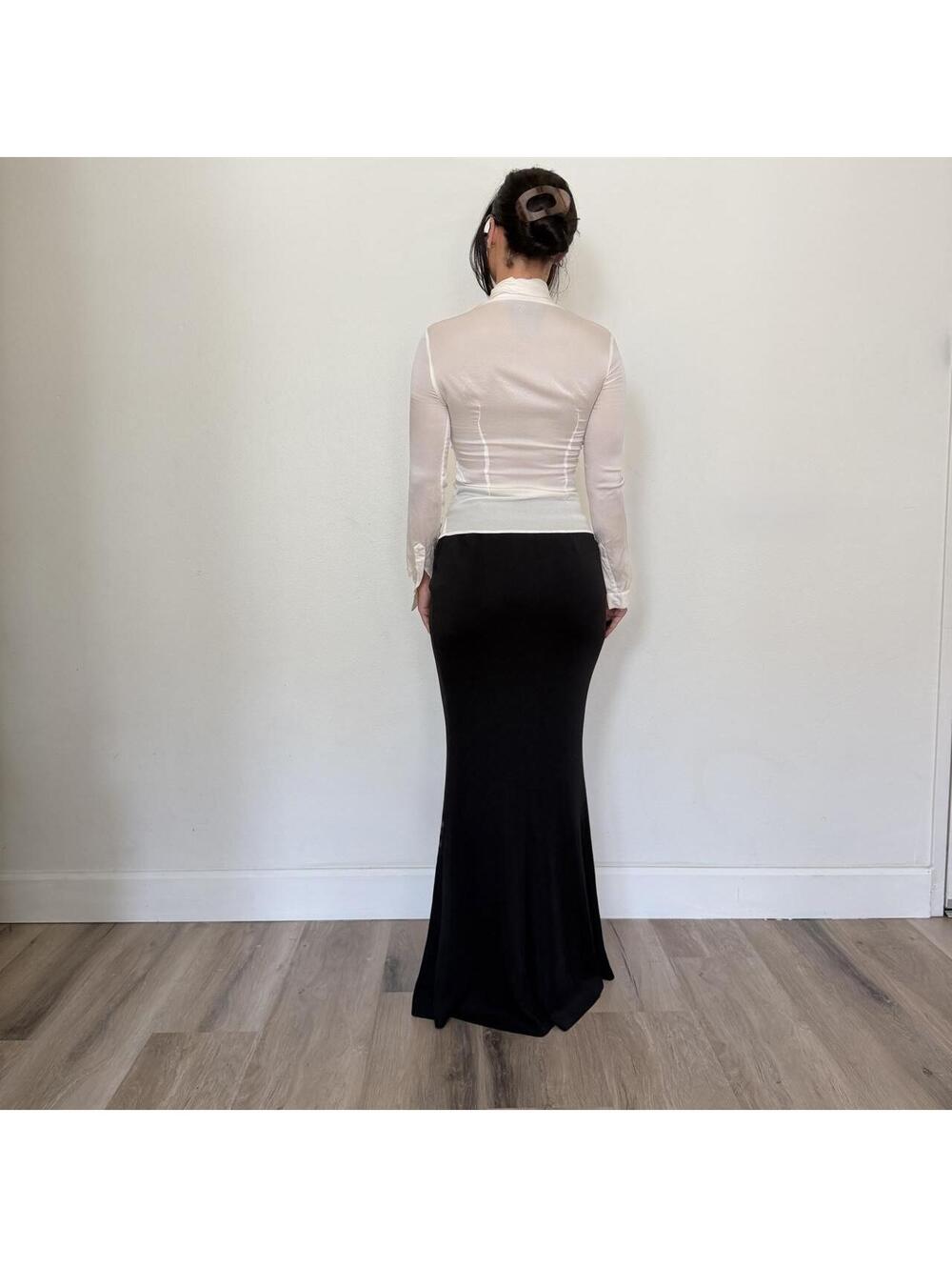 Yves Saint Laurent Women's Black Skirt - Picture 4 of 7